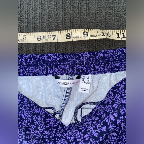 Isaac Mizrahi LIVE Purple Floral Stretch Pull on Pant - Picture 3 of 5